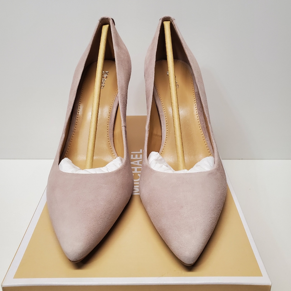 MK Flex Mid Pump dusty blush Suede heels 👠Cement Color